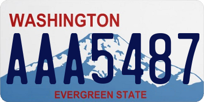 WA license plate AAA5487