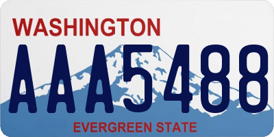 WA license plate AAA5488