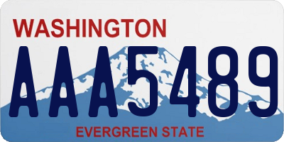 WA license plate AAA5489