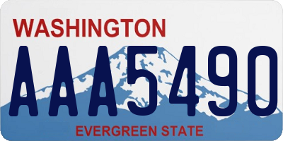 WA license plate AAA5490