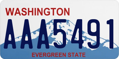 WA license plate AAA5491