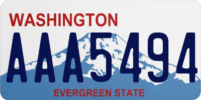 WA license plate AAA5494