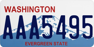 WA license plate AAA5495