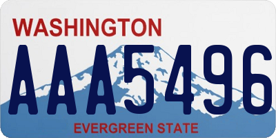 WA license plate AAA5496