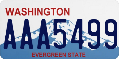 WA license plate AAA5499