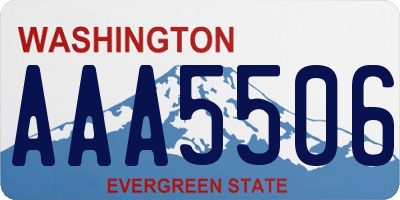 WA license plate AAA5506