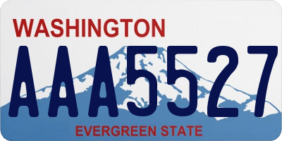 WA license plate AAA5527