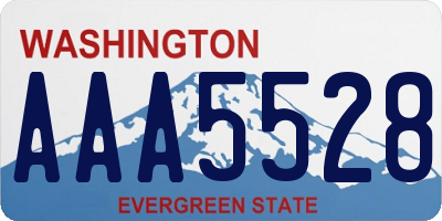 WA license plate AAA5528