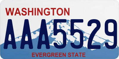 WA license plate AAA5529