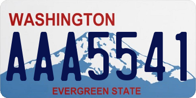 WA license plate AAA5541