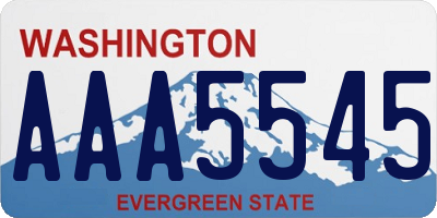 WA license plate AAA5545