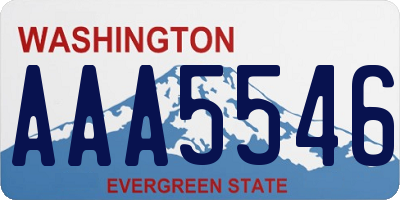 WA license plate AAA5546