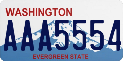 WA license plate AAA5554