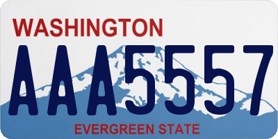 WA license plate AAA5557