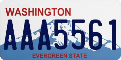 WA license plate AAA5561