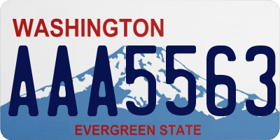 WA license plate AAA5563