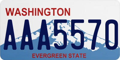 WA license plate AAA5570