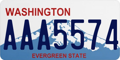 WA license plate AAA5574