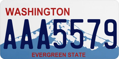 WA license plate AAA5579