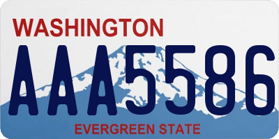 WA license plate AAA5586