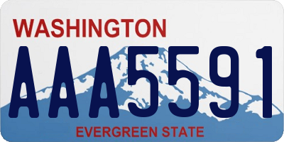 WA license plate AAA5591