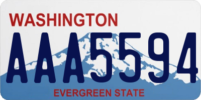 WA license plate AAA5594