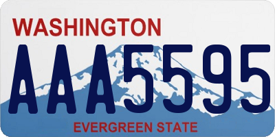 WA license plate AAA5595