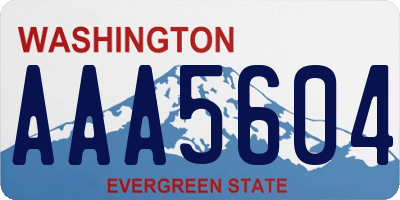 WA license plate AAA5604