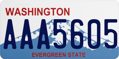 WA license plate AAA5605