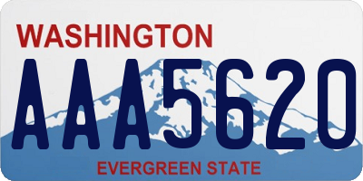 WA license plate AAA5620