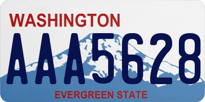 WA license plate AAA5628