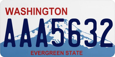 WA license plate AAA5632