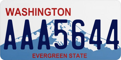 WA license plate AAA5644