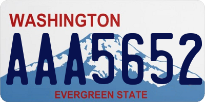 WA license plate AAA5652