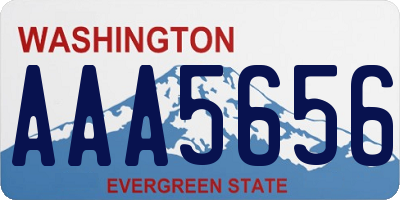 WA license plate AAA5656