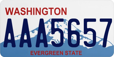 WA license plate AAA5657