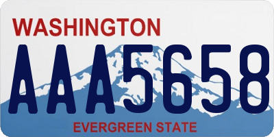 WA license plate AAA5658