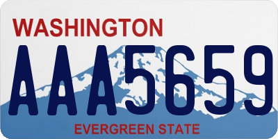 WA license plate AAA5659