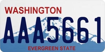 WA license plate AAA5661