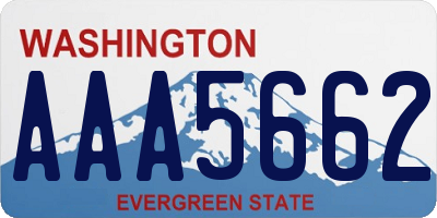 WA license plate AAA5662