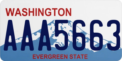 WA license plate AAA5663