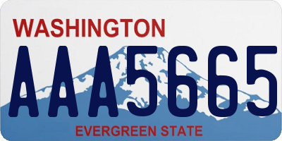 WA license plate AAA5665