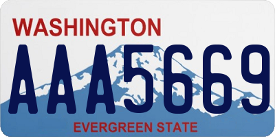 WA license plate AAA5669