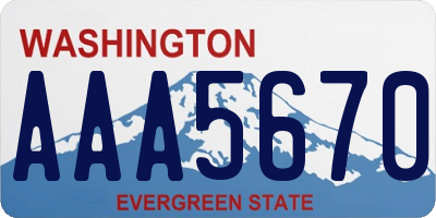 WA license plate AAA5670