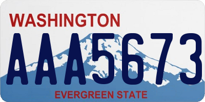 WA license plate AAA5673