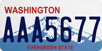 WA license plate AAA5677