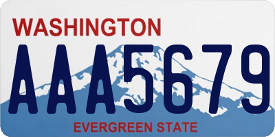 WA license plate AAA5679