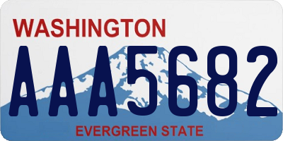 WA license plate AAA5682