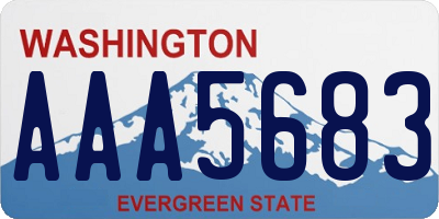 WA license plate AAA5683