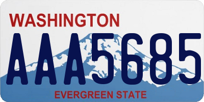 WA license plate AAA5685